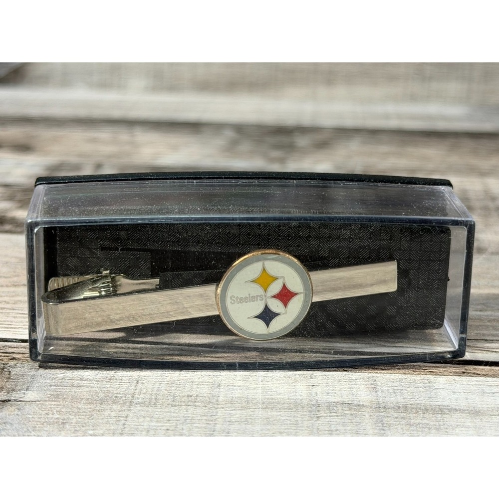 NFL Pittsburgh Steelers Tie Clip Silver Steelers Logo